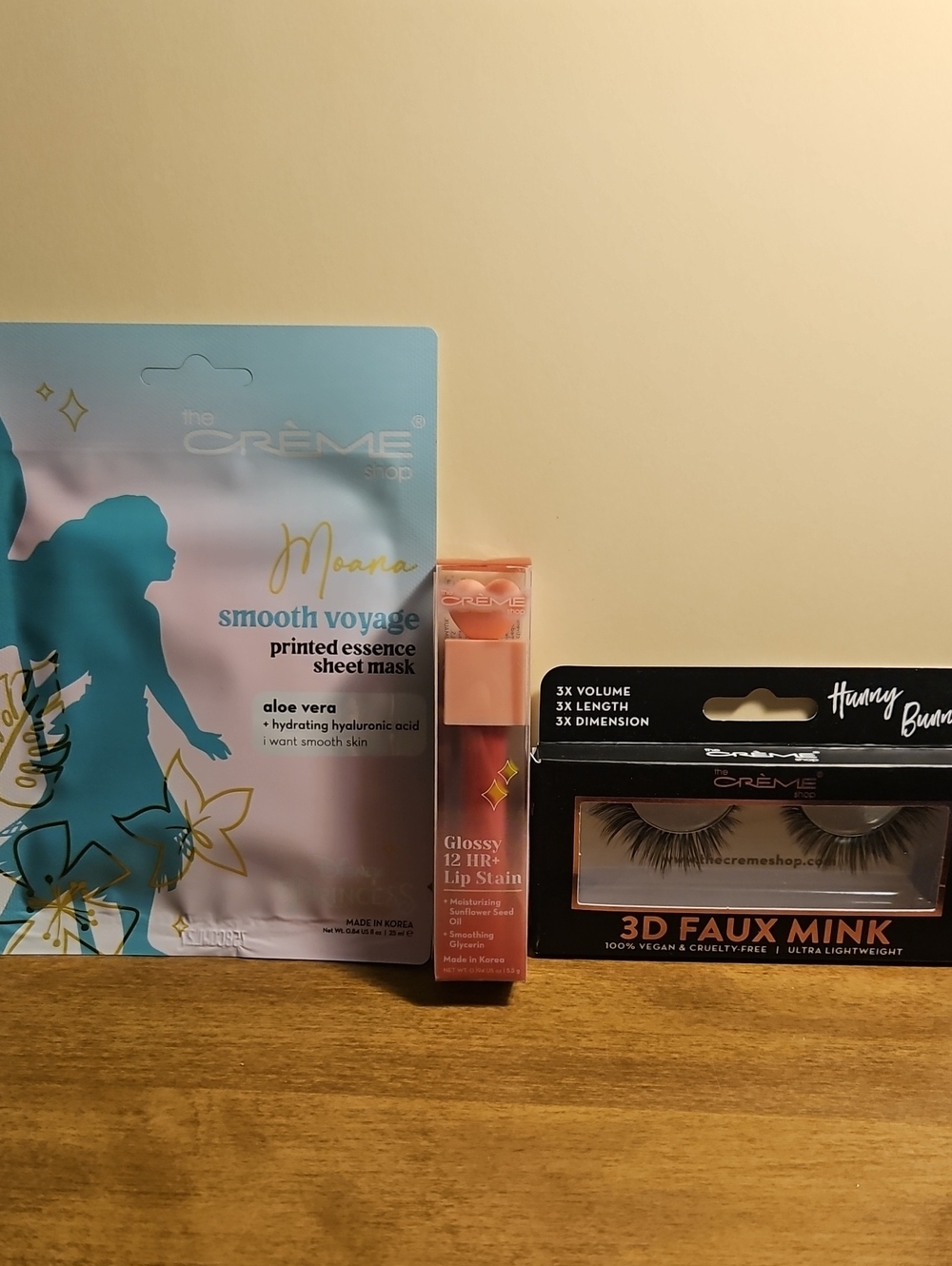 Peach Glossy 12HR Lip Stain & 3D Faux Mink Lashes Set - Peach